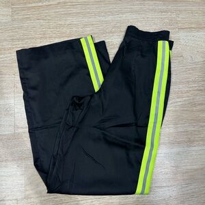 I.AM.GIA Black Satin Wide Leg Loose Pant Reflective stripe